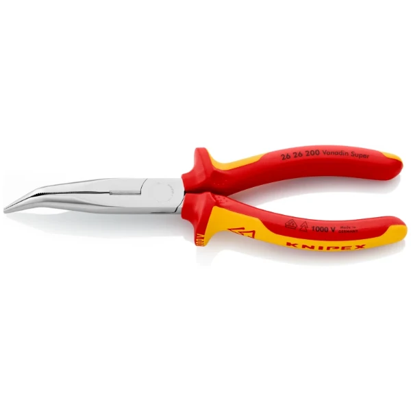 Knipex pince bec 1/2 rd 200 mm 40° chrome 1000V