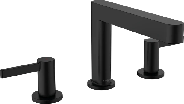 Hansgrohe Finoris 110 mitigeur lavabo 3-trous avec clic-clac  - noir matt