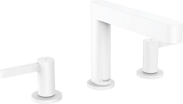 Hansgrohe Finoris 110 mitigeur lavabo 3-trous avec clic-clac  - blanc matt