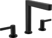 Hansgrohe Finoris 160 mitigeur lavabo 3-trous avec clic-clac  - noir matt