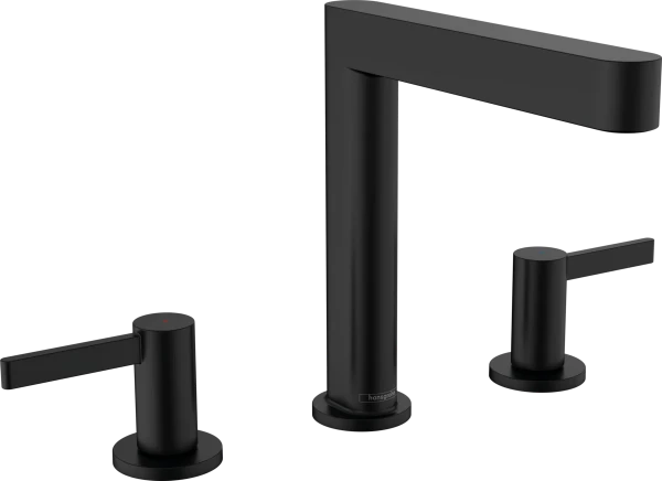 Hansgrohe Finoris 160 mitigeur lavabo 3-trous avec clic-clac  - noir matt