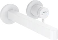Hansgrohe Finoris mitigeur lavabo encastré 2-trous 225 mm avec crépine - blanc mat