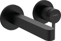 Hansgrohe Finoris mitigeur lavabo encastré 2-trous 165 mm avec crépine - noir mat