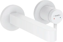 Hansgrohe Finoris mitigeur lavabo 2-trous encastré 165 mm avec crépine  - blanc matt