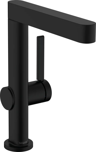 Hansgrohe Finoris 230 mitigeur lavabo mono-commande avec bec orientale avec clic-clac  - noir matt