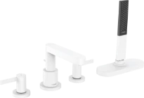 Hansgrohe Finoris mitigeur bain 4-trous sur gorge avec S-Box  - blanc matt