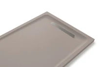 Aqua Prestige Centuria Stone receveur de douche 1300 x 900 x mm - Fango - couvercle et siphon inclus