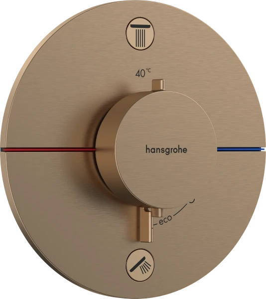 Hansgrohe Showerselect Comfort S robinet thermostatique encastré pour 2 fonctions - bronze brossé