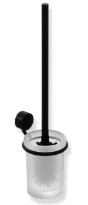 Hewi 815 brosse de toilette - mural - noir mat - verre satin