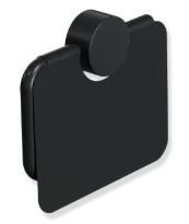 Hewi 815 porte-rouleau de papier toilette avec couvercle - noir mat