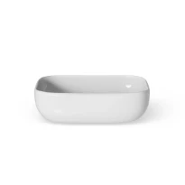 Looox Ceramic Rectangle lavabo à poser 490 x 400 mm - blanc - sans trou de robinet - sans trop-plein
