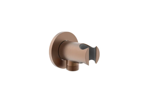Procasa Vivo muuraansluitbocht met douchehouder 1/2 - Brushed Copper PVD - koper mat PVD