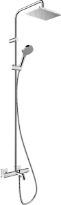 Hansgrohe Vernis Shape Showerpipe E avec thermost. bain - chromé