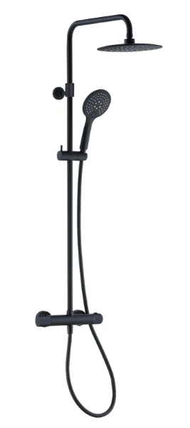 Procasa Rondo set de douche Safetouch hauteur réglable - noir mat