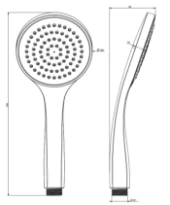 Gessi Emporio Shower Douchette anticalcaire. Warm Bronze Br. PVD