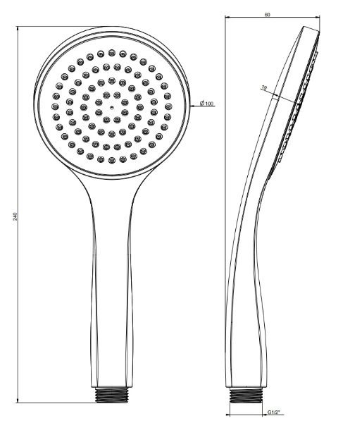 Gessi Emporio Shower Douchette anticalcaire. Warm Bronze Br. PVD