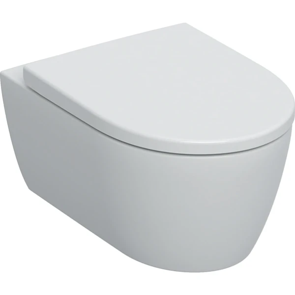 Geberit iCon PACK cuvette suspendue Rimfree 530 x 360 mm (cuvette suspendue avec abattant Quick Release softclose) sans bride - blanc alpine mat