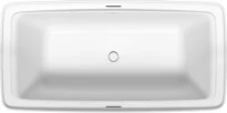 Duravit Bento Starck Box baignoire autoportante 1800 x 900 mm - blanc - avec canal de trop-plein drain et racord de trop-plein inclus - vidange centrale