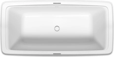 Duravit Bento Starck Box baignoire autoportante 1800 x 900 mm - blanc - avec canal de trop-plein drain et racord de trop-plein inclus - vidange centrale