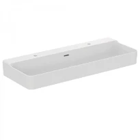 Ideal Standard Conca lavabo 1200 x 450 mm - blanc - 2 trous de robinet - avec trop-plein