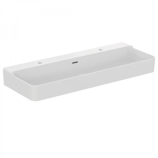 Ideal Standard Conca lavabo 1200 x 450 mm - blanc - 2 trous de robinet - avec trop-plein