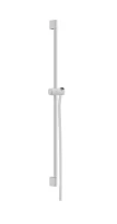 Hansgrohe Unica barre de douche Pulsify S 900 mm avec pièce coulissante/push et flexible de douche 1600 mm - blanc mat