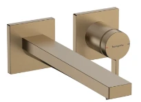 Hansgrohe Tecturis E mitigeur lavabo pour montage mural avec bec 225 mm - bronze brossé
