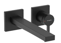 Hansgrohe Tecturis E mitigeur lavabo pour montage mural avec bec 225 mm - noir mat