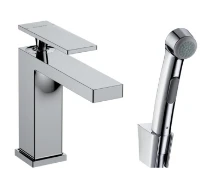 Hansgrohe Tecturis E Mitigeur de lavabo 110 avec douchette de bidet et flexible de douche 160 cm chromé