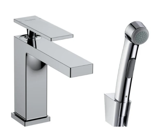 Hansgrohe Tecturis E Mitigeur de lavabo 110 avec douchette de bidet et flexible de douche 160 cm chromé