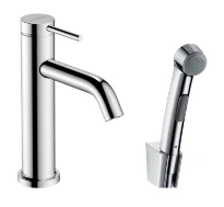 Hansgrohe Tecturis S Mitigeur lavabo 110 avec douchette bidette et flexible de douche 160 cm chromé