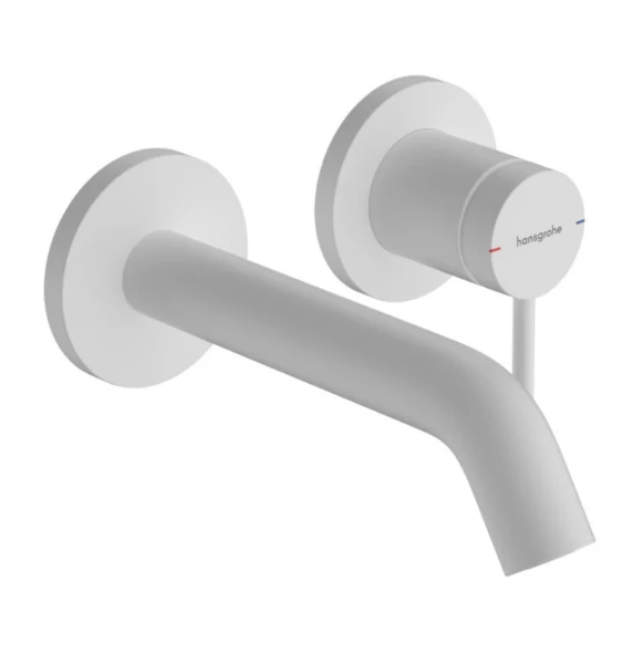 Hansgrohe Tecturis S mitigeur lavabo pour modèle encastré montage mural avec bec 165 mm - blanc mat