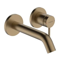 Hansgrohe Tecturis S mitigeur lavabo pour modèle encastré montage mural avec bec 165 mm - bronze brossé