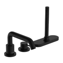 Hansgrohe Tecturis S mitigeur bain 3-trous sur gorge avec Sbox - noir mat
