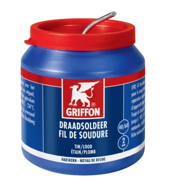 Griffon draadsoldeer Tin/Lood 40/60 Harskern pot 500g