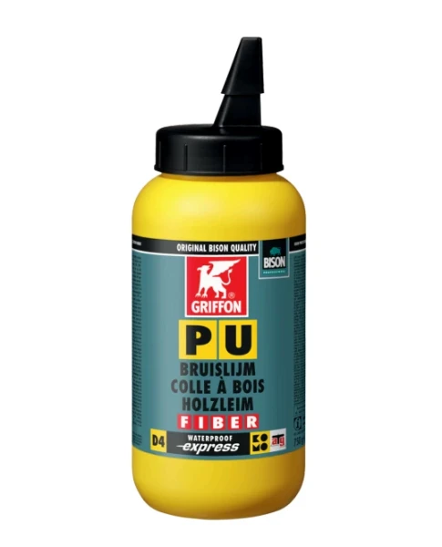 Griffon PU-Houtlijm Fiber flacon 750g transparant