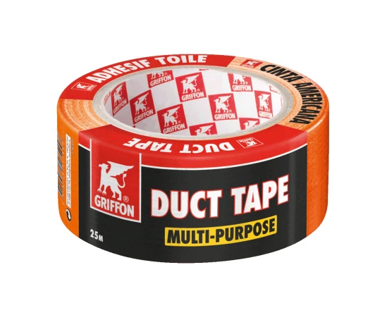 Griffon Duct Tape rol 25 m x 48 mm oranje