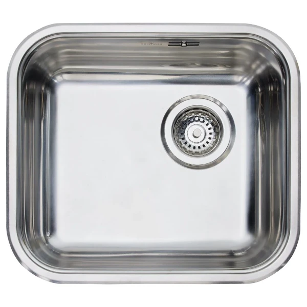 INBOUW SPOELTAFEL REGINOX R18 4035 okg 445 MM - 393 MM o inox 1 rechthoekige bak - zonder verlek