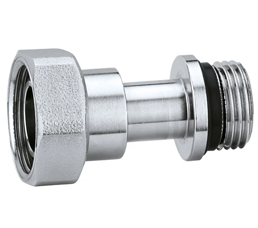 Caleffi telescopische koppeling 3/8"M x wartel 1/2"F chroom