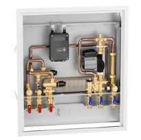Caleffi Distributie-unit compact, inbouw, (cv+san) 40kW, middel t° , HE pomp