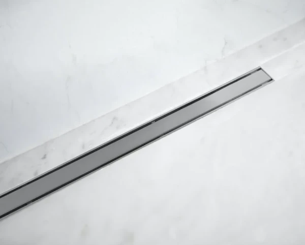 Carrodrain Cayman rigole de douche avec grille 600 mm - Inox - hauteur d'encastrement 60 mm - débit 31 l/m