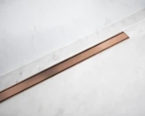 Carrodrain Cayman rigole de douche avec grille 600 mm - Bronze - hauteur d'encastrement 60 mm - débit 31 l/m
