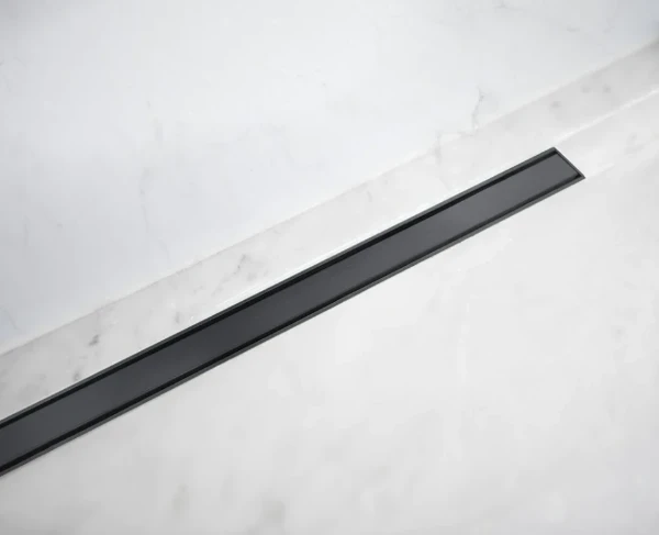 Carrodrain Cayman rigole de douche avec grille 700 mm - Titanium - hauteur d'encastrement 60 mm - débit 31 l/min