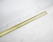 Carrodrain Cayman rigole de douche avec grille 800 mm - Champagne - hauteur d'encastrement 60 mm - débit 31 l/m
