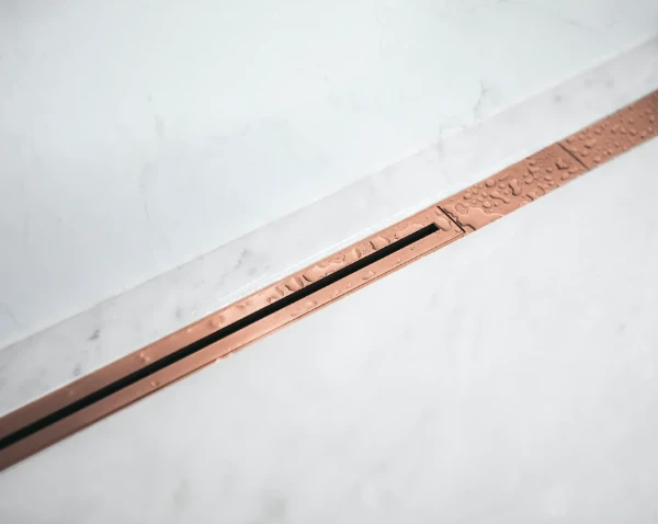 Carrodrain Twiggi XXS rigole de douche 700 - 1000 mm -  Bronze - hauteur 56 mm - débit 31 l/m