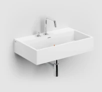 Clou Wash Me lavabo à poser/mural 700 x 420 x 140 mm - blanc mat - aluite - sans trou de robinet - avec trop-plein