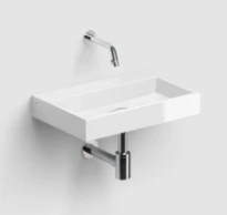 Clou Mini Wash Me Plus lavabo à poser/mural 480 x 320 x 75 mm - blanc - céramique - sans trou de robinet - sans trop-plein