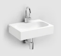Clou Mini Match Me lavabo à poser/mural 450 x 320 x 100 mm - blanc mat - aluite - sans trou de robinet - sans trop-plein