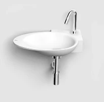 Clou First lave-mains 390 x 250 x 80 mm - blanc mat - aluite - sans trou de robinet - sans trop-plein - avec bouchon