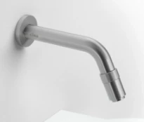 Clou Freddo 11 robinet eau froide mural - bec 150 mm - acier inoxydable brossé